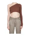 Rick Owens Brown Porterville Ziggy Long Sleeve T-shirt In Nude
