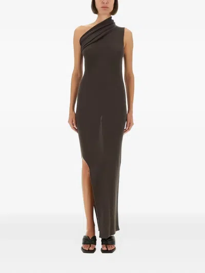 RICK OWENS ONE-SHOULDER MAXI DRESS