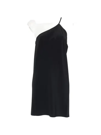 Rick Owens One-shoulder Crepe Mini Dress In Black