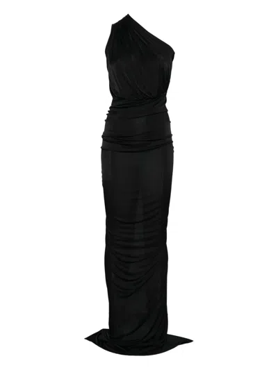 Rick Owens One-shoulder Neckline Maxi Dress In Animal Print