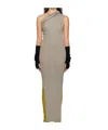 Rick Owens Off-white Rib Maxi Dress In Nude