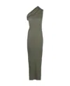 Rick Owens One-shoulder Sleeveless Maxi Dress In Green