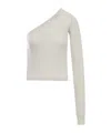 Rick Owens One Shoulder T-shirt In Gray