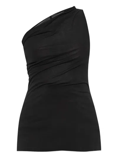 Rick Owens Sleeveless Tops In Black