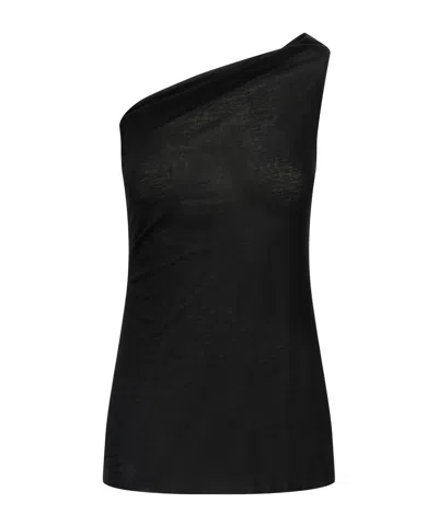Rick Owens One-shoulder Top In Black