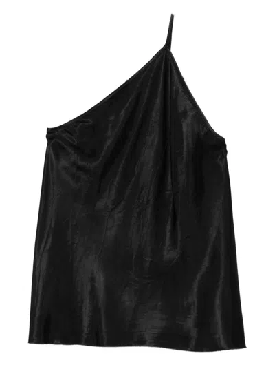 Rick Owens One-shoulder Top In Black