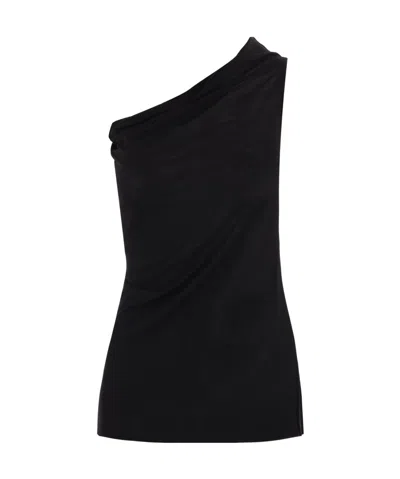 Rick Owens One-shoulder Top In Black