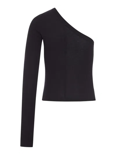 Rick Owens One-sleeve T-shirt In Black