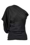 Rick Owens One Shoulder Top In Black