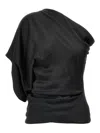 Rick Owens One Shoulder Top In Black