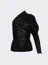 Rick Owens One Sleeve Top In Black