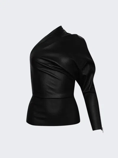 Rick Owens One Sleeve Top In Black