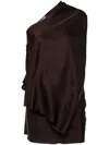 Rick Owens Single-sleeve Top In Brown
