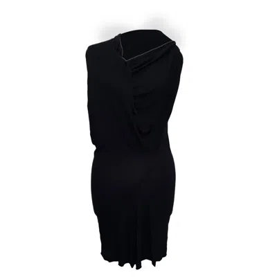 Rick Owens One-shoulder Draped Mini Dress In Black Cotton