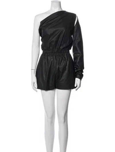 Pre-owned Rick Owens One-shoulder Romper In Black