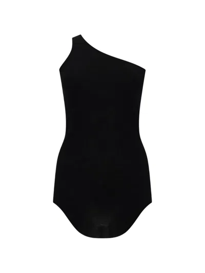 Rick Owens One-shoulder Jersey Top In Black