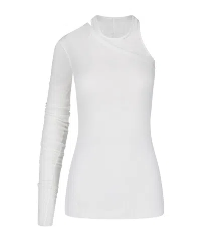 Rick Owens One-shoulder Top In White