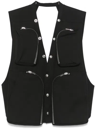 RICK OWENS OPEN-BACK CARGO GILET