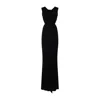 Rick Owens Black Evening Dress With Deep V-neckline And Cutout Detail