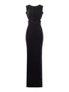 Rick Owens Open Back Gown Dress In Black