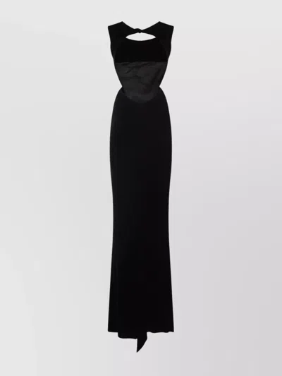 Rick Owens Open Back Gown Long Dress In Black