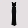 Rick Owens Black Evening Dress With Deep V-neckline And Cutout Detail In Black