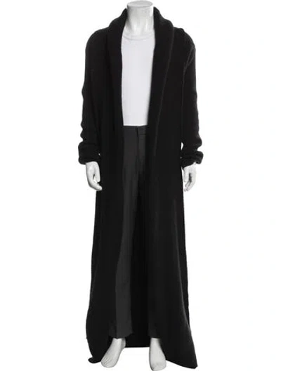 Pre-owned Rick Owens Open Front Long Sleeve Cardigan In Black
