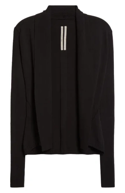 RICK OWENS RICK OWENS OPEN FRONT RIB CARDIGAN