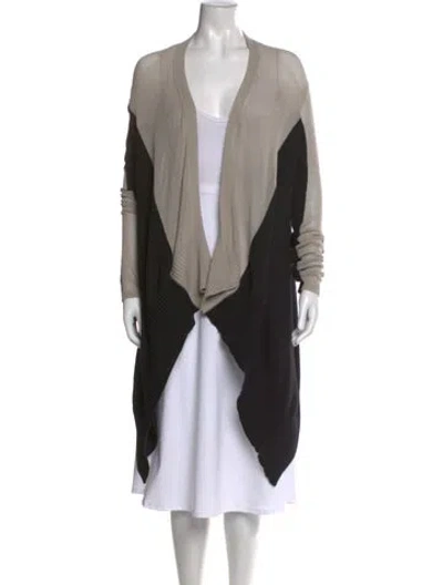 Pre-owned Rick Owens Open Front Sweater In Black