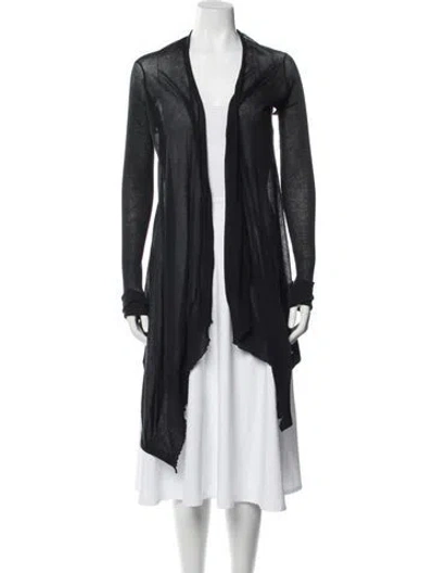 Pre-owned Rick Owens Open Front Sweater In Black
