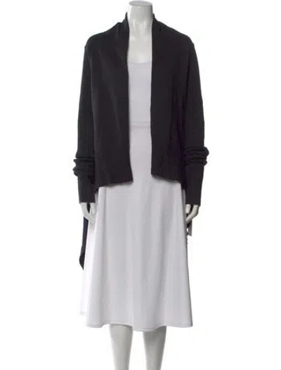 Pre-owned Rick Owens Open Front Sweater In Black