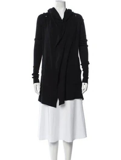 Pre-owned Rick Owens Open Front Sweater In Black