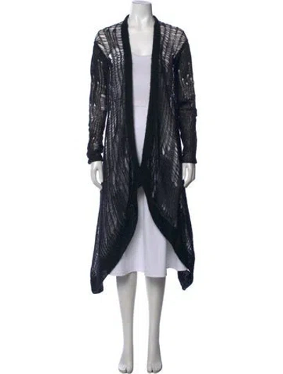 Pre-owned Rick Owens Open Front Sweater In Black