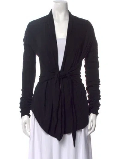 Pre-owned Rick Owens Open Front Sweater In Black
