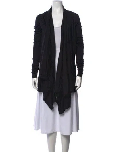 Pre-owned Rick Owens Open Front Sweater In Black