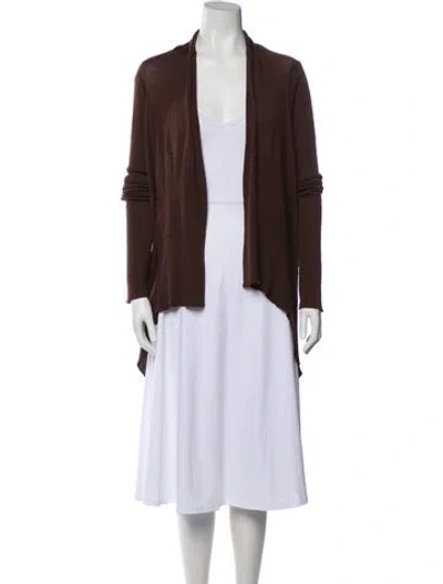 Pre-owned Rick Owens Open Front Sweater In Brown