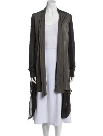 Pre-owned Rick Owens Open Front Sweater In Gray
