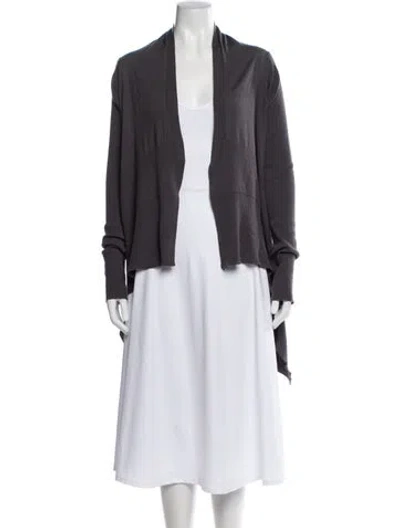 Pre-owned Rick Owens Open Front Sweater In Gray