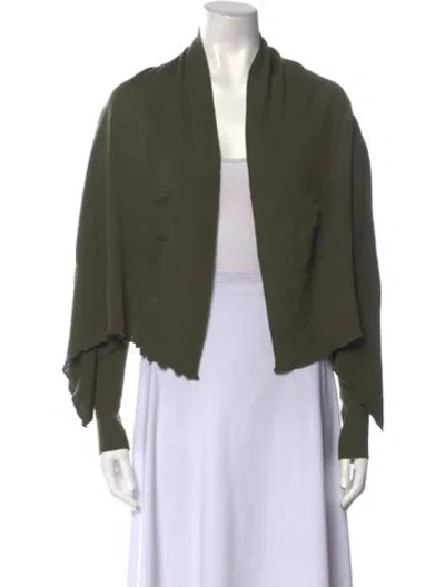 Pre-owned Rick Owens Open Front Sweater In Green