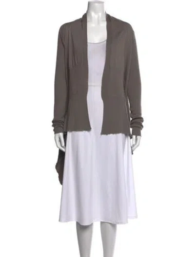 Pre-owned Rick Owens Open Front Sweater In Grey