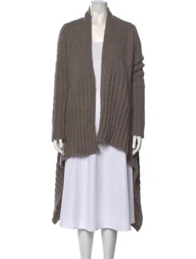 Pre-owned Rick Owens Open Front Sweater In Grey