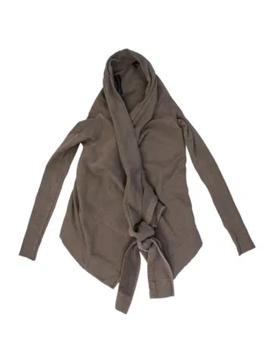 Pre-owned Rick Owens Open Front Sweater In Neutral