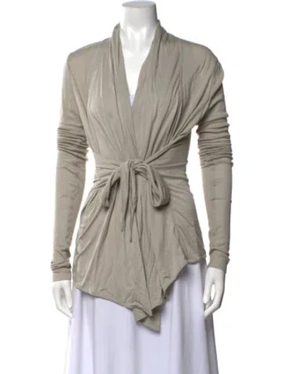 Pre-owned Rick Owens Open Front Sweater W/ Tags In Grey