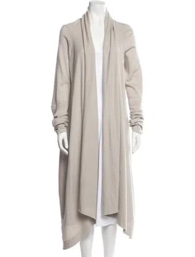 Pre-owned Rick Owens Open Front Sweater In White