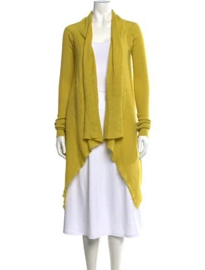 Pre-owned Rick Owens Open Front Sweater In Yellow