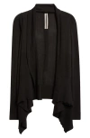 Rick Owens Open Front Virgin Wool Cardigan In Black
