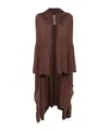 Rick Owens Open-front Virgin Wool Cardigan In Red