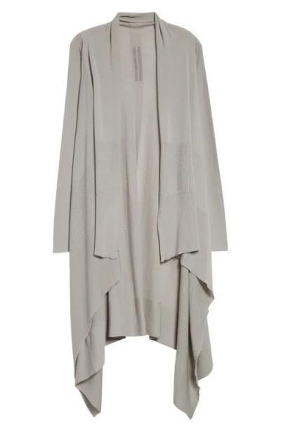 Rick Owens Open Front Virgin Wool Cardigan In Gray