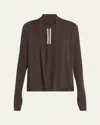 Rick Owens Open Naska Cardigan In Brown