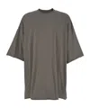 Rick Owens Tommy T Grey Oversized T-shirt In Cotton Man In Black